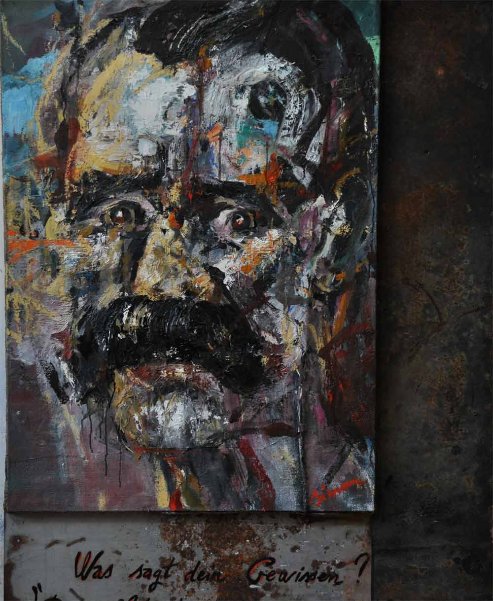 Peinture Têtes a têtes Nietzsche