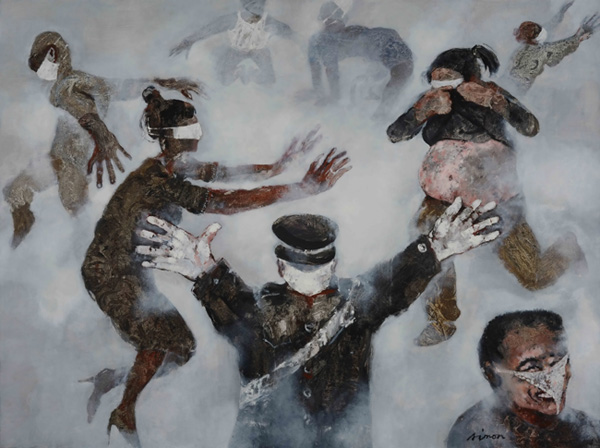 Chine, livres et peintures Les gars Colin maillard