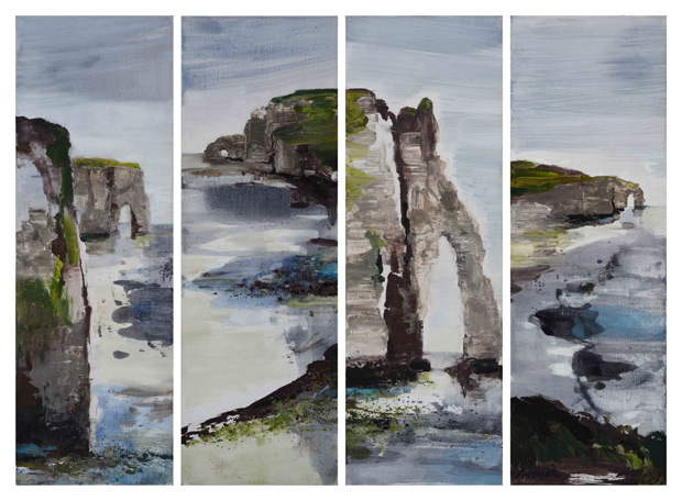 China, books and paintings landscapes Etretat